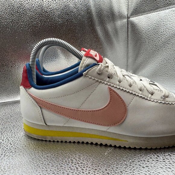Size 7 Nike Cortez Low‎ White Coral Stardust Womens Lace Up Sneakers 807471-114 - Picture 5 of 10